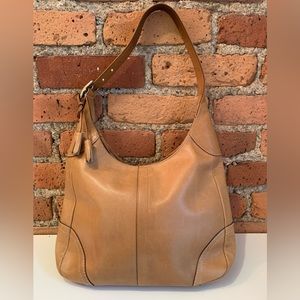 COACH Hamilton Hobo Satchel in Tan Leather F10280